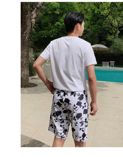 Couples Swimsuit Women's Split Swimsuit Hot Spring Small Chest Push-up Slimming High Waist Bikini Swimming Holiday Men's Beach Pants