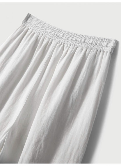 Cross-border 2025 Summer New Breathable Loose White suit Simple Breathable Top Shorts Two-piece Set
