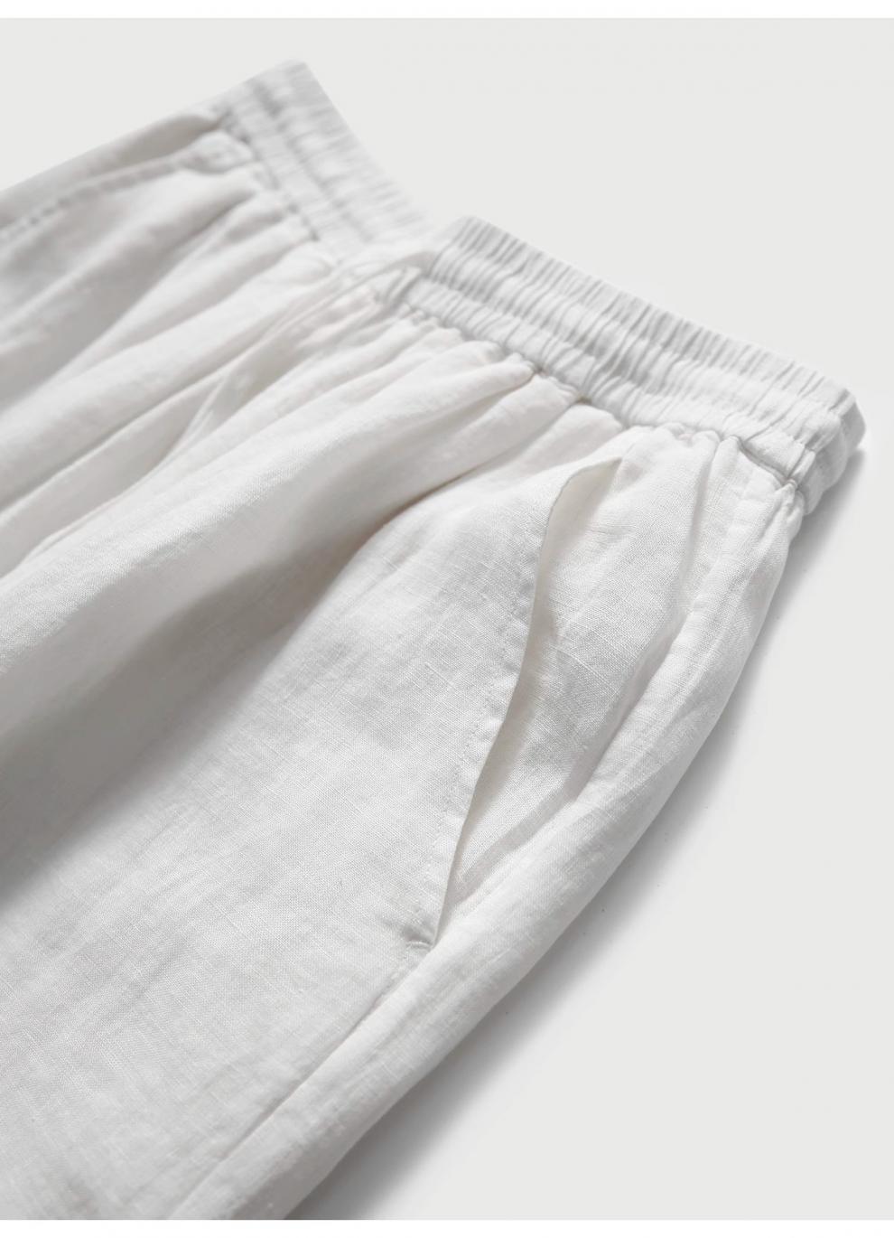Cross-border 2025 Summer New Breathable Loose White suit Simple Breathable Top Shorts Two-piece Set