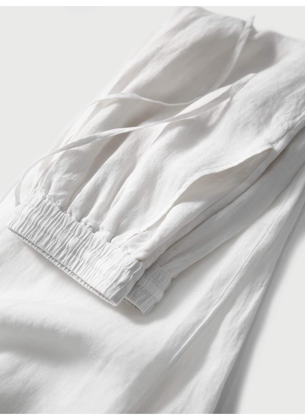 Cross-border 2025 Summer New Breathable Loose White suit Simple Breathable Top Shorts Two-piece Set