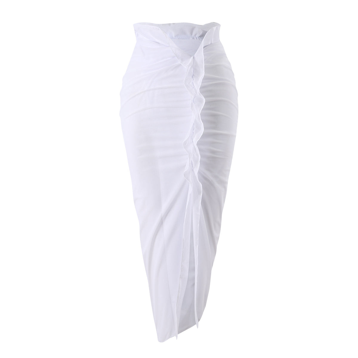 2025 European and American Color Matching New Rose Three-Piece Mesh Long Skirt Swimsuit Swimsuit Bikini Bikini