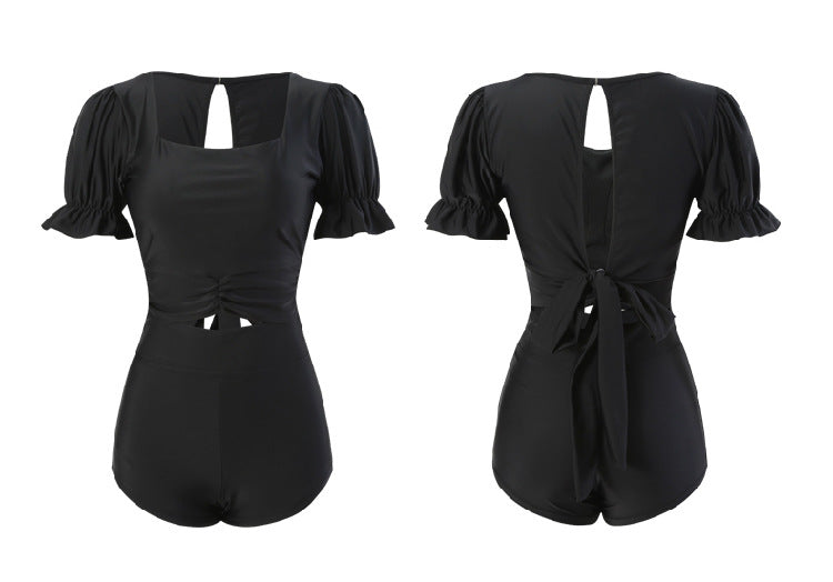 Couples Swimsuit Women's Split Swimsuit Hot Spring Small Chest Push-up Slimming High Waist Bikini Swimming Holiday Men's Beach Pants