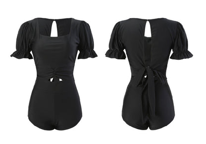 Couples Swimsuit Women's Split Swimsuit Hot Spring Small Chest Push-up Slimming High Waist Bikini Swimming Holiday Men's Beach Pants