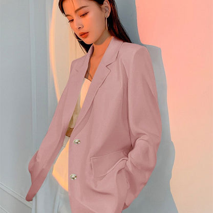 Spring Tops 2026 Internet Celebrity Trendy White Blazer High-End Design New Black Niche Jacket for Women