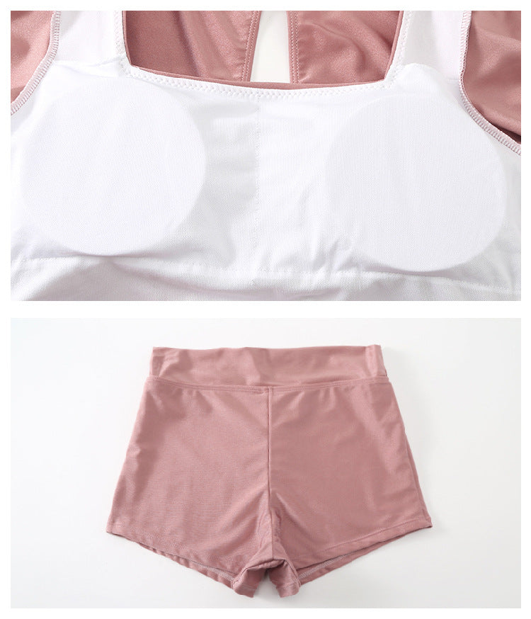 Couples Swimsuit Women's Split Swimsuit Hot Spring Small Chest Push-up Slimming High Waist Bikini Swimming Holiday Men's Beach Pants