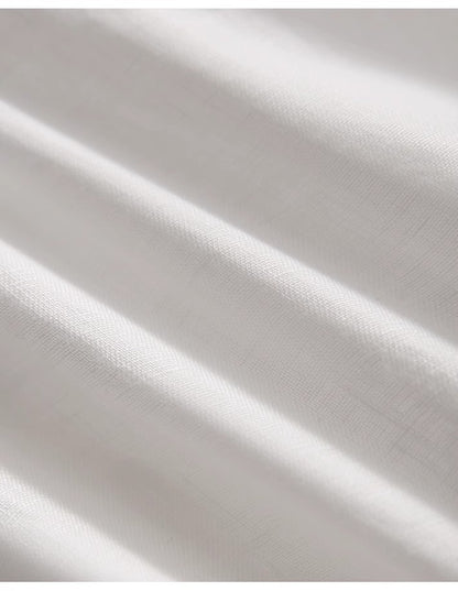 Cross-border 2025 Summer New Breathable Loose White suit Simple Breathable Top Shorts Two-piece Set