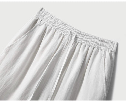Cross-border 2025 Summer New Breathable Loose White suit Simple Breathable Top Shorts Two-piece Set