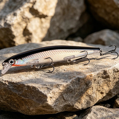 Fishing Lures 11cm 12.5g Sinking Minnow Wobblers Plastic Artificial Baits With 3 Hook For Bass Pike Carp Swimbait Fishing Tackle