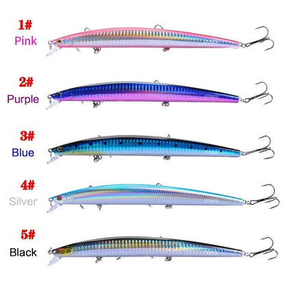 Fishing Lures 18cm 24g Crankbaits Hard Bait Isca Artificiais Pesca Sea Wobbler Swimming Baits Laser Minnow
