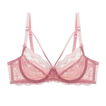 Logirlve Wholesale 3PCS Sexy Underwear Woman Lace Bras Hollow out Ultrathin Bra Women's lingerie Big Size Bra