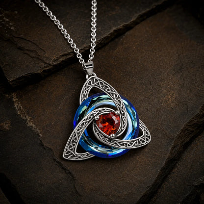 LunaKnot™ Necklace 🌙✨ — Meaningful Birthstone Heart