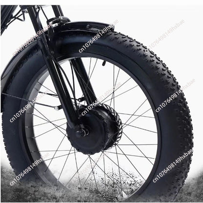 Electric Bike For Man 24-Inch 750W 48V Three Wheeled Electric Vehicle Fat Tire Pedal Powerful Electric Tricycle For Adults Elder