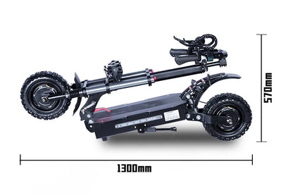 E5B High Speed Electric Scooter 3000W×2 Dual Motor 60V 35Ah Lithium Battery 150KG Load Color LCD Dual Drive Mode