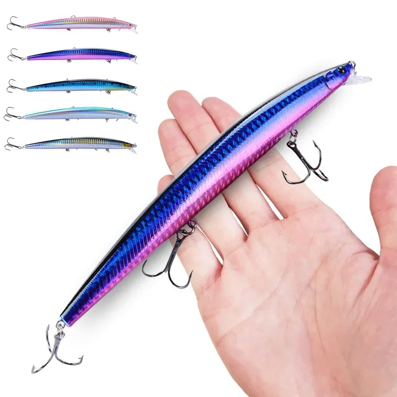 Fishing Lures 18cm 24g Crankbaits Hard Bait Isca Artificiais Pesca Sea Wobbler Swimming Baits Laser Minnow