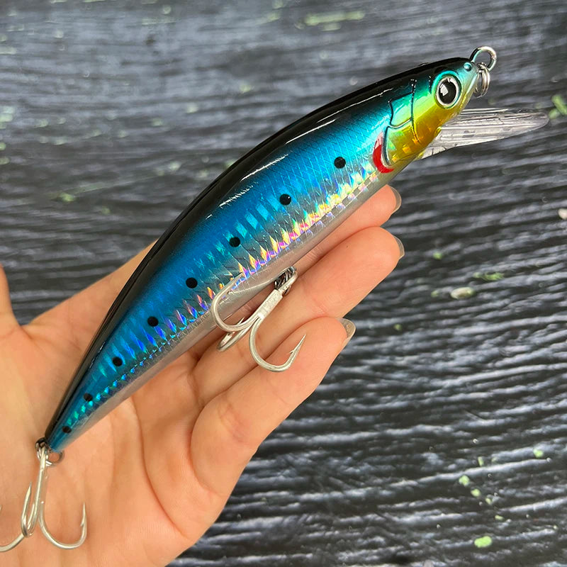 40g 120mm Heavy Sinking Minnow Lures Long Casting Artificial Hard Baits Seabass Trout Swimbait Pesca Wobbler Fishing Equipment