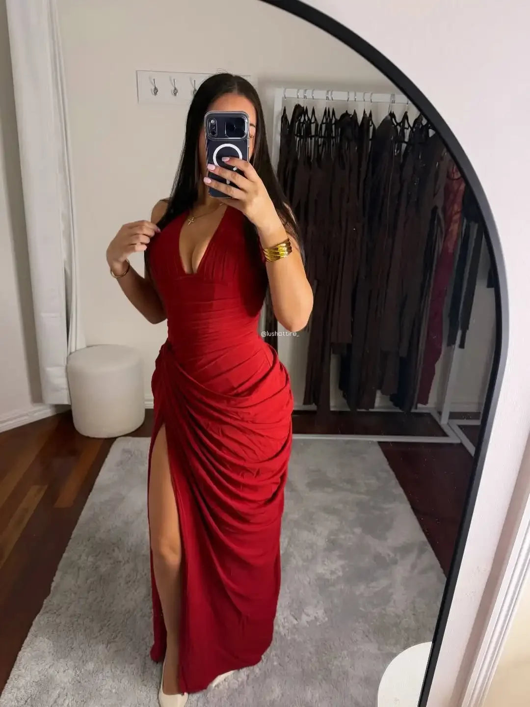 Elegant Solid Pleated Halter Women's Dress Fashion Sleeveless Backless Waist-cinching Split Maxi Dresses Summer Party Gowns 2026