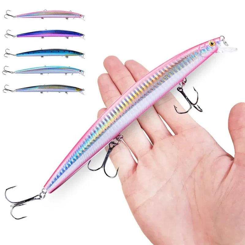 Fishing Lures 18cm 24g Crankbaits Hard Bait Isca Artificiais Pesca Sea Wobbler Swimming Baits Laser Minnow