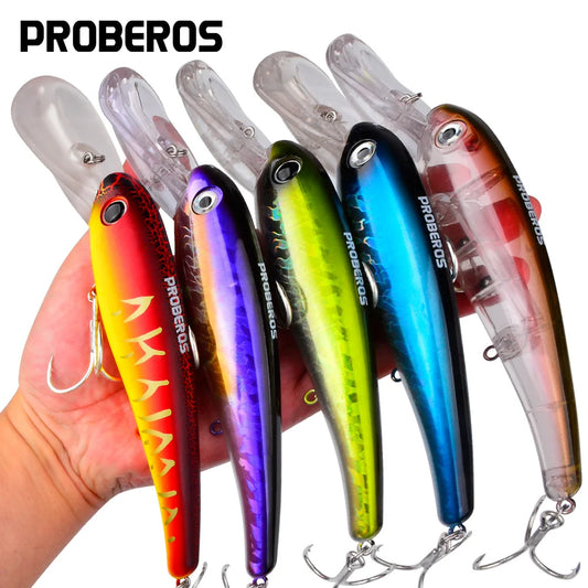 1pc 20cm Floating Fishing Lure with Hooks - Lifelike Artificial Bait for Freshwater and Saltwater Fishing