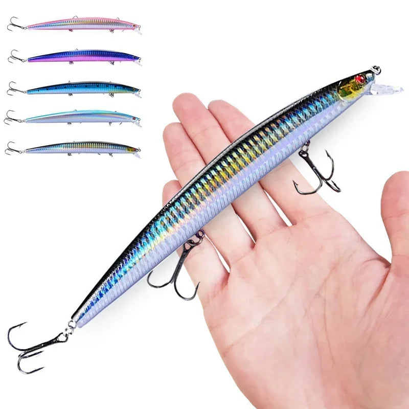 Fishing Lures 18cm 24g Crankbaits Hard Bait Isca Artificiais Pesca Sea Wobbler Swimming Baits Laser Minnow