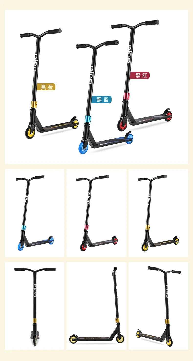 Scooters Scooter 6-12 Years Old Teenagers Two-Wheel Street Brush Fancy Racing Bicycle Pedal Entry-Level Stunt Scooter