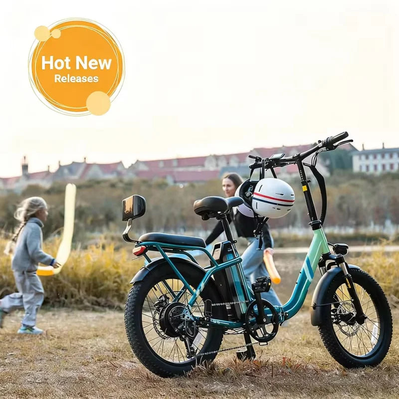 20inch foldable parent-child riding E-BIKE. 1000W brushless motor city electric bike, 48V13AH removable battery electric scooter
