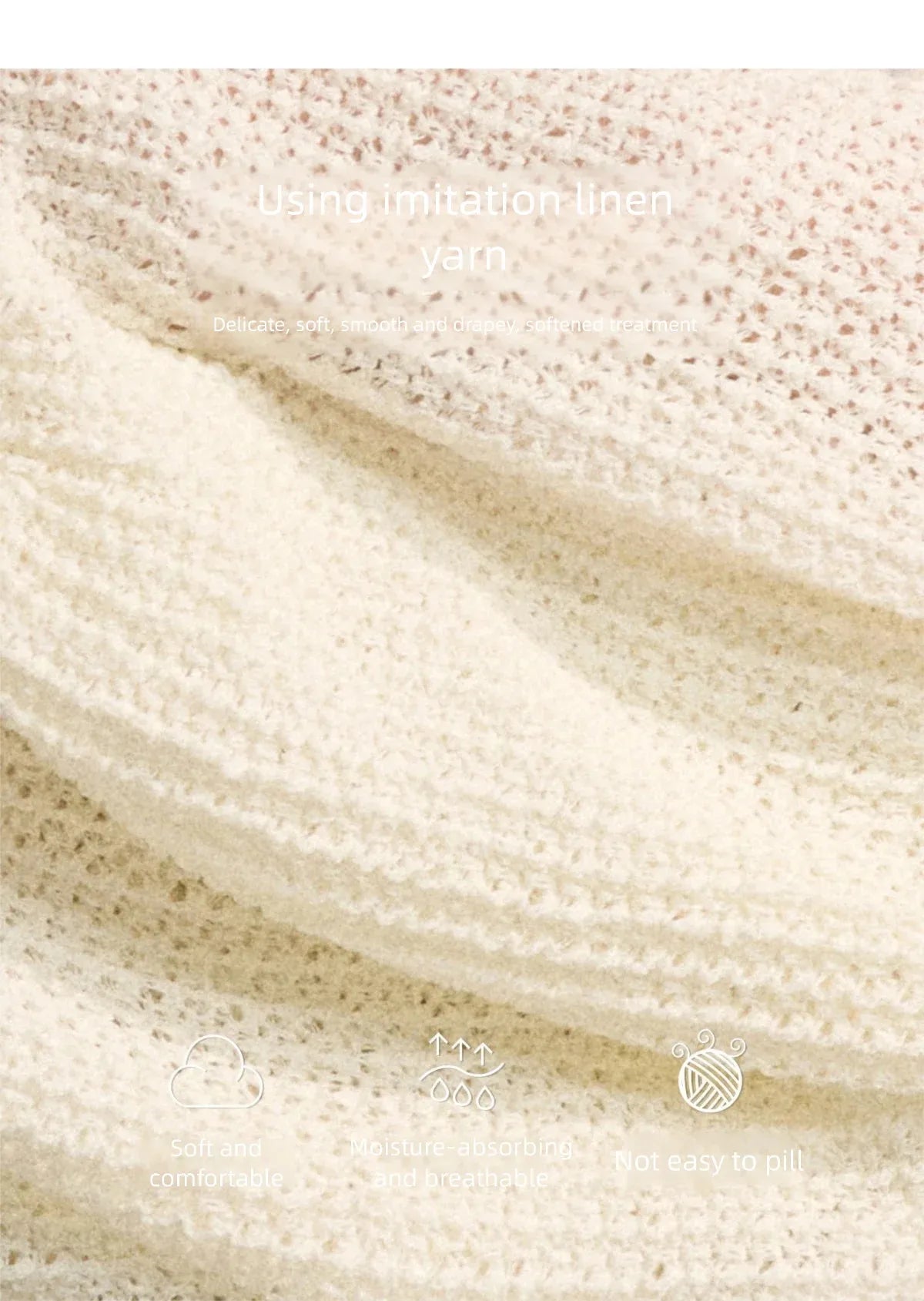 MISHOW Elegant Loose Batwing Sleeve Hollow Out Knit Cardigan for Women 2026 Summer Open Front Long Sleeve Sweater MXF16Z3080