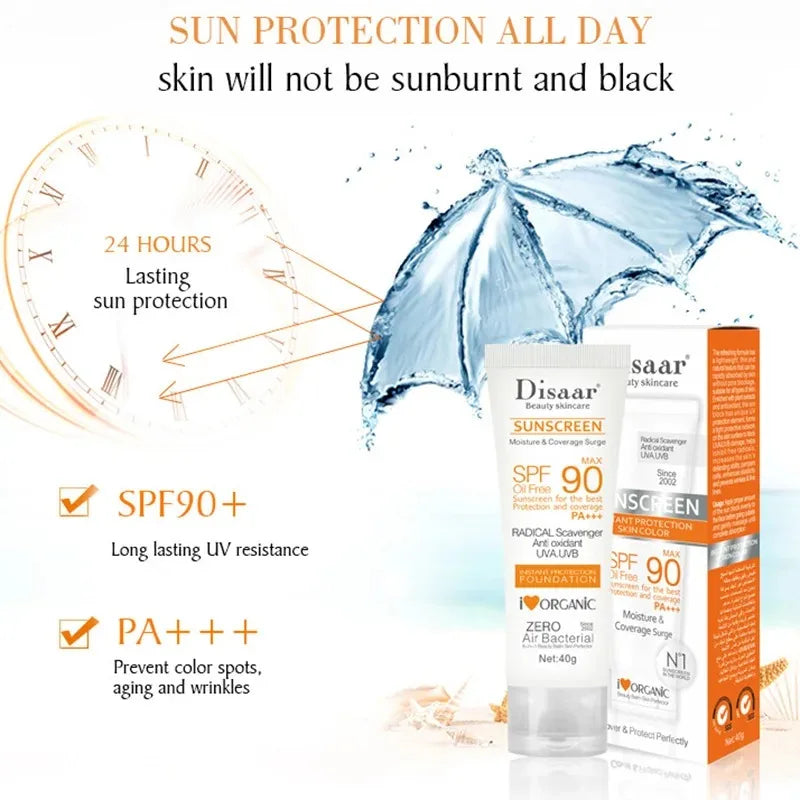SPF 90+ Waterproof Sunscreen Cream