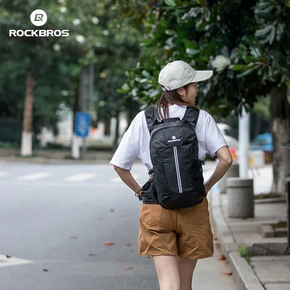 ROCKBROS Hiking Bags Cycling Backpack Bicycle Rainproof Sport Bags Camping Outdoor Traveling Breathable High Capacity Backpack