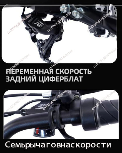 Electric Bike For Man 24-Inch 750W 48V Three Wheeled Electric Vehicle Fat Tire Pedal Powerful Electric Tricycle For Adults Elder