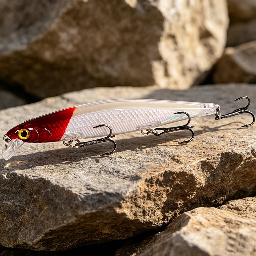 Fishing Lures 11cm 12.5g Sinking Minnow Wobblers Plastic Artificial Baits With 3 Hook For Bass Pike Carp Swimbait Fishing Tackle