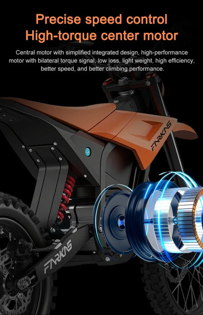 S1 E-Bike Off-Road Electric Bike with 14 Inch Front 12 Inch Rear Tires 3000W 3500W DC Motor 60V 27Ah Battery 130KG Max Load