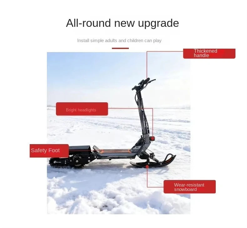 All-terrain snow scooters for mountain climbing and ice fishing, electric bikes