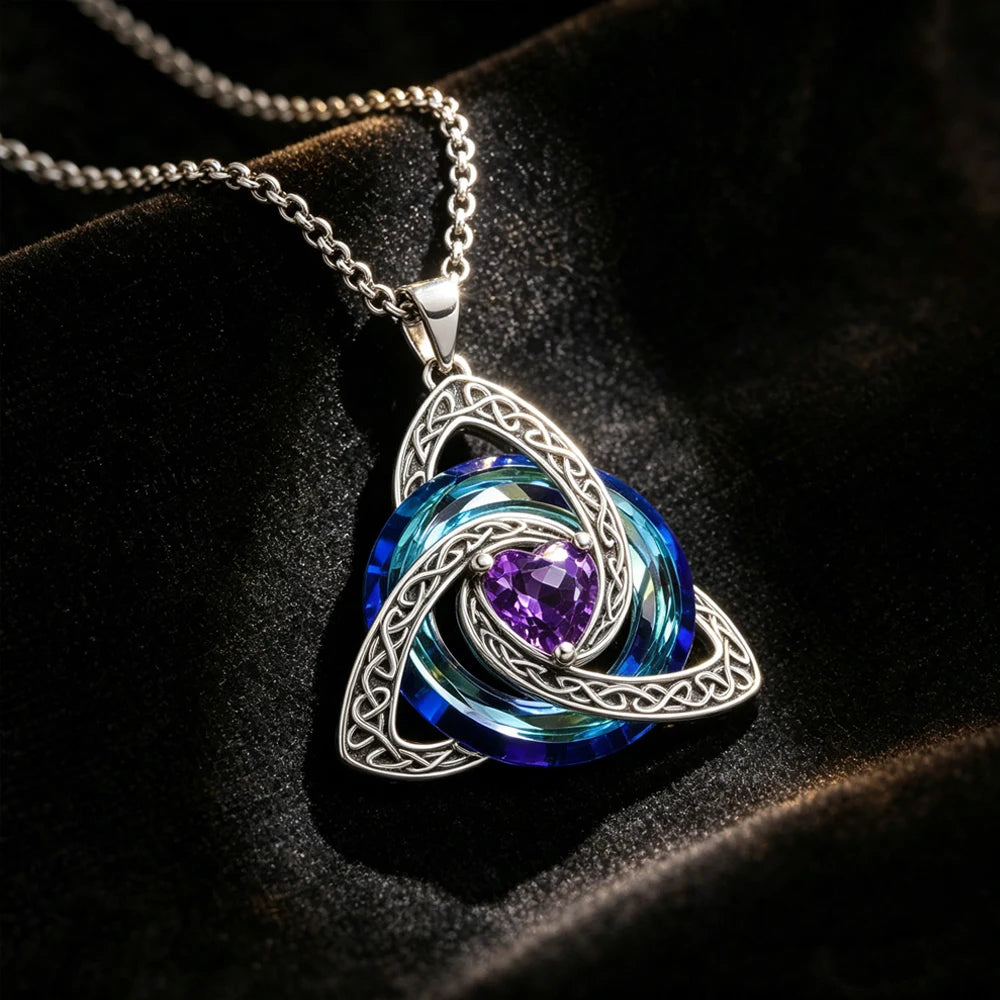 LunaKnot™ Necklace 🌙✨ — Meaningful Birthstone Heart