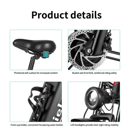 20"Electric Bike 2*1000W Motor 48V 20Ah Removable Battery 50km/h Electric Bicycle for Adults Mountain Bike with Shimano 7-Speed