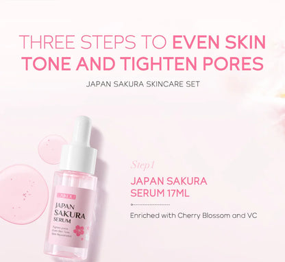 LAIKOU Vitamin C Skin Care Sets 3pcs Face Cream Serum Eye Cream Moisturizing Anti Wrinkles Facial Care Kit