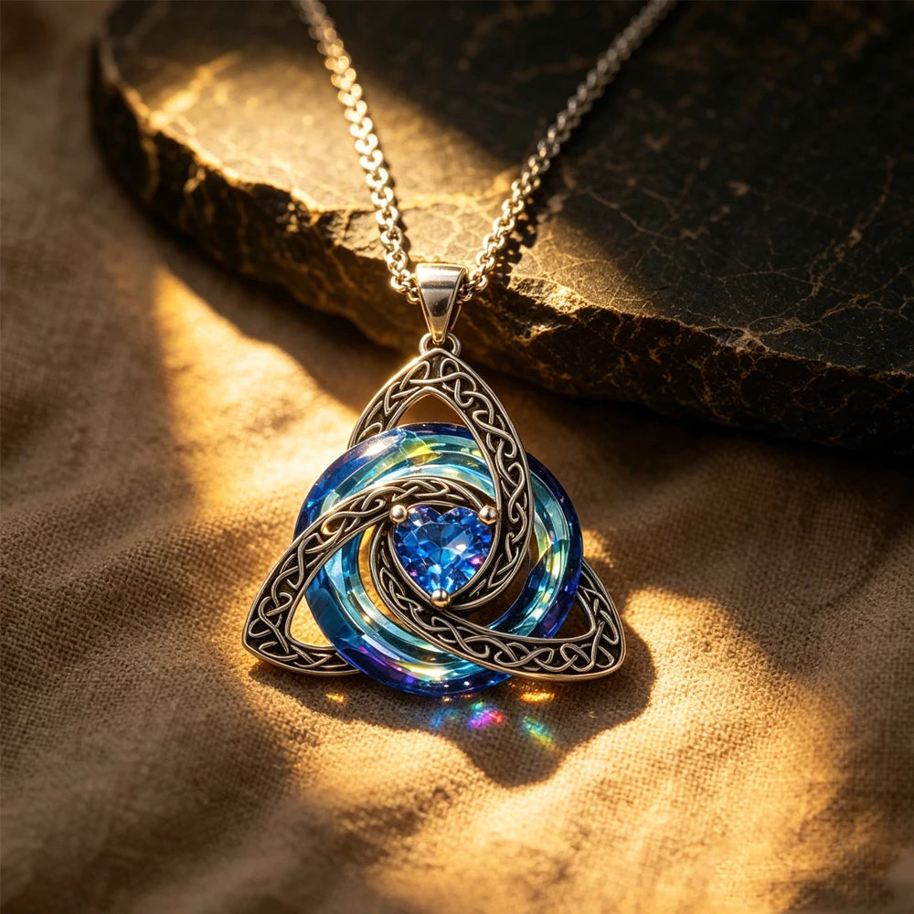 LunaKnot™ Necklace 🌙✨ — Meaningful Birthstone Heart