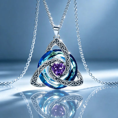 LunaKnot™ Necklace 🌙✨ — Meaningful Birthstone Heart