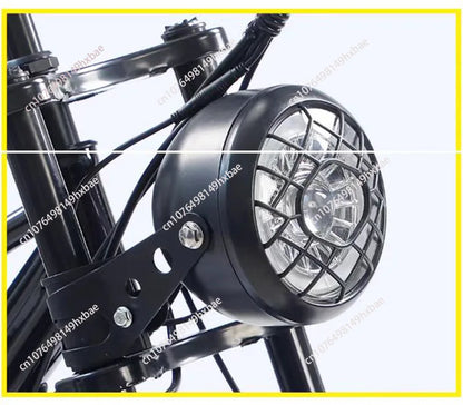 Electric Bike For Man 24-Inch 750W 48V Three Wheeled Electric Vehicle Fat Tire Pedal Powerful Electric Tricycle For Adults Elder