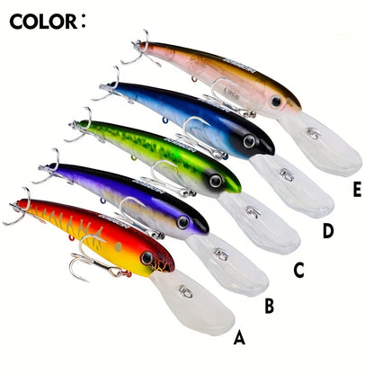 1pc 20cm Floating Fishing Lure with Hooks - Lifelike Artificial Bait for Freshwater and Saltwater Fishing