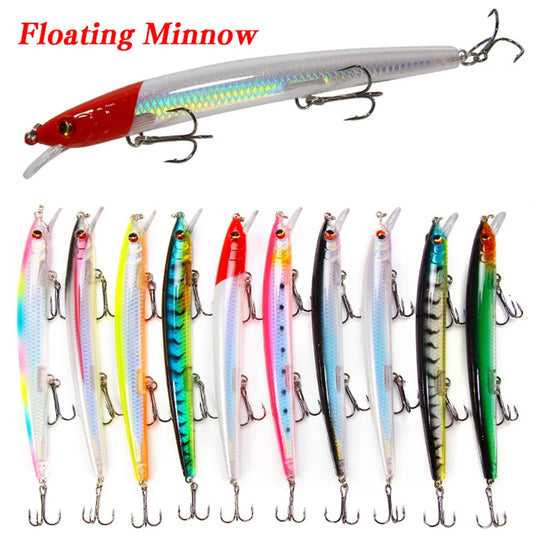 1PC Long Shot 135mm/15.4g Minnow Fishing Lures Flying Fish Classic Wobblers Plastic Hard Crankbait Carp Pike Fishing Tackle
