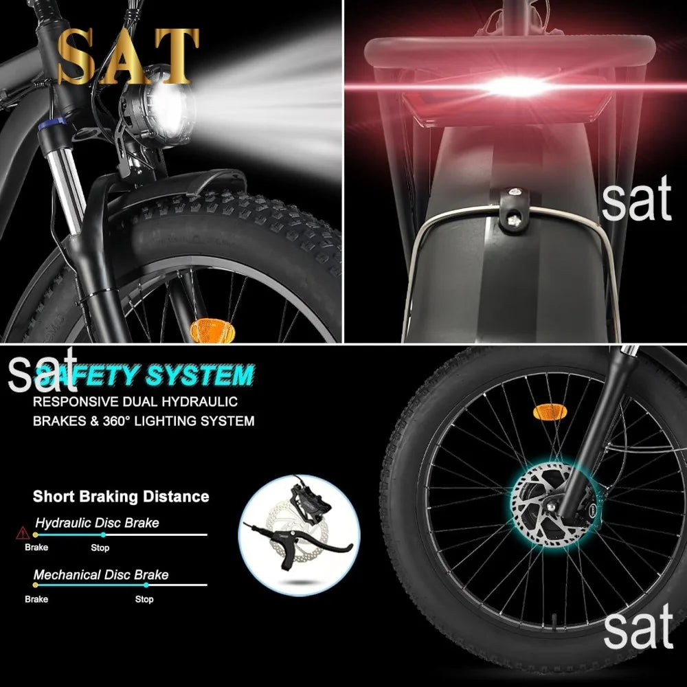 %a Electric Bike for Adults,   Dual Motor 2000W 48V/22.4Ah Removable Lithium Battery