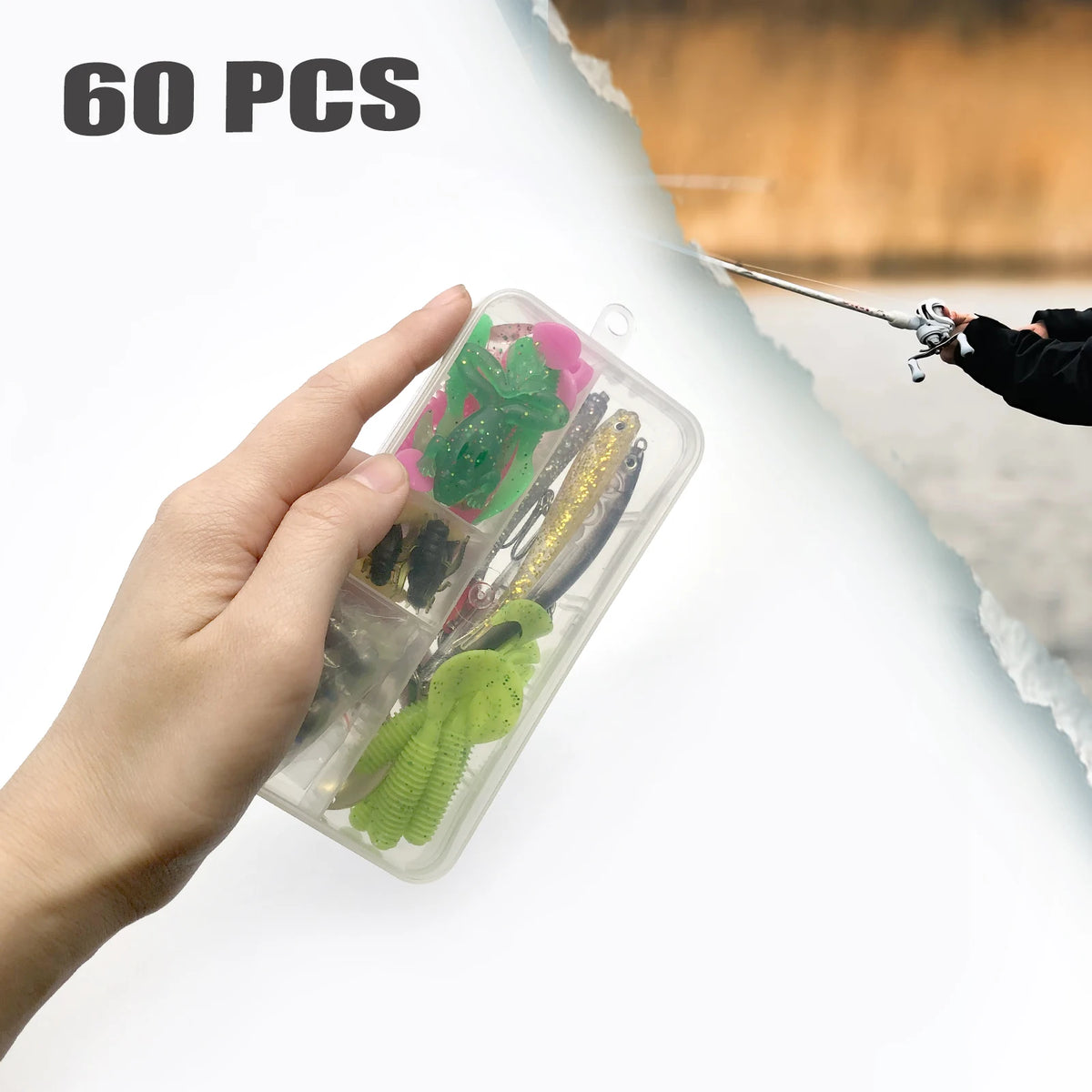 Fishing Lures Kit 60/109/141/219pcs Bait Set With Soft Lure Metal Spoons Hard Minnow Crankbait And Accessories With Tackle Box