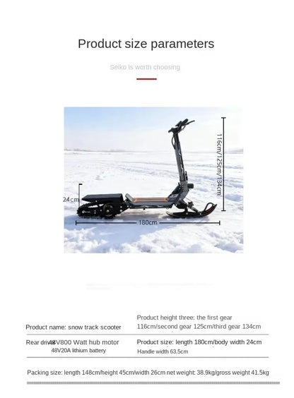 All-terrain snow scooters for mountain climbing and ice fishing, electric bikes