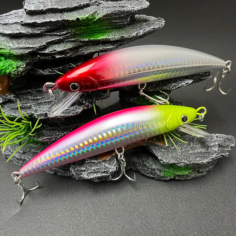 40g 120mm Heavy Sinking Minnow Lures Long Casting Artificial Hard Baits Seabass Trout Swimbait Pesca Wobbler Fishing Equipment