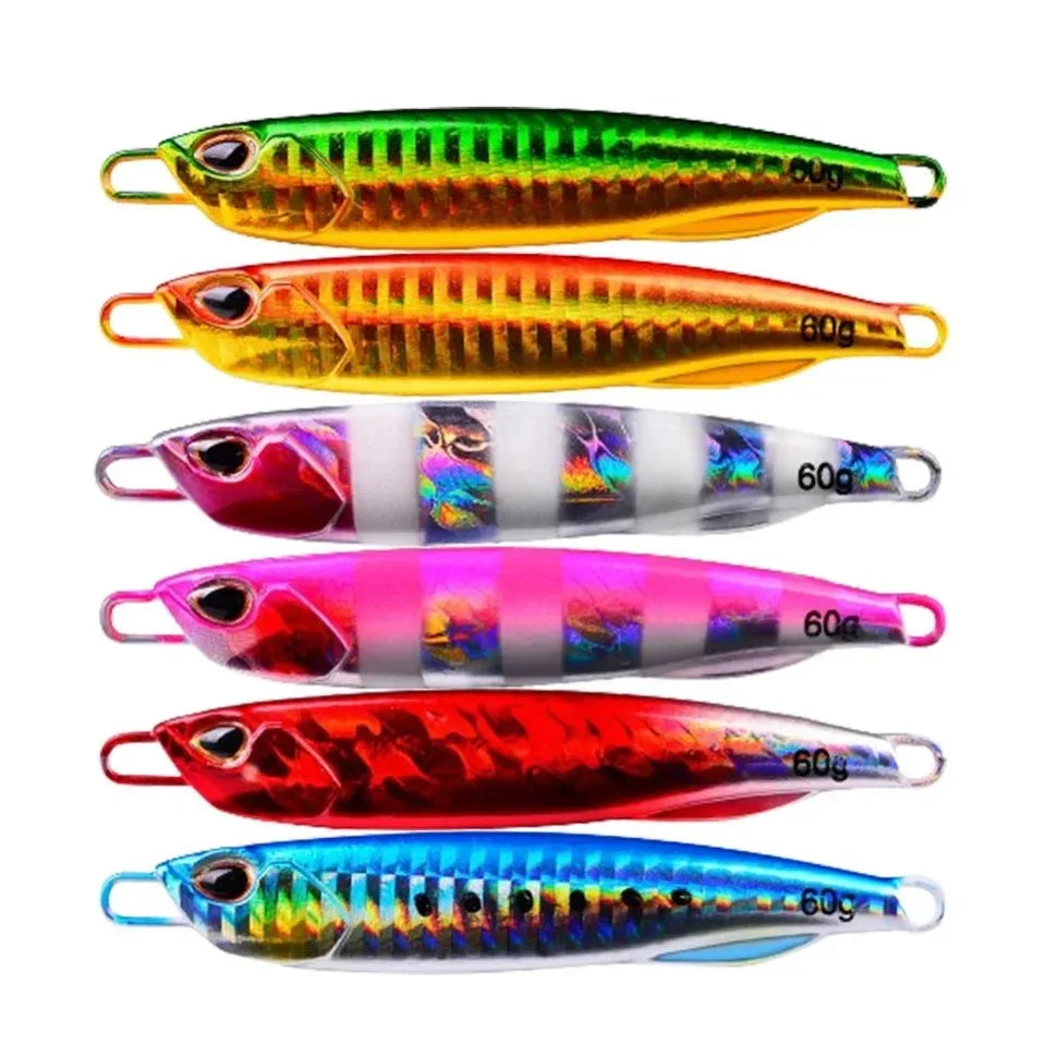 Fishing Lure 10g15g20g30g40g60g Trolling Artificial Hard Bait Bass Casting Jigging Fish Lure Sinking Spoon Tackle Metal Jig