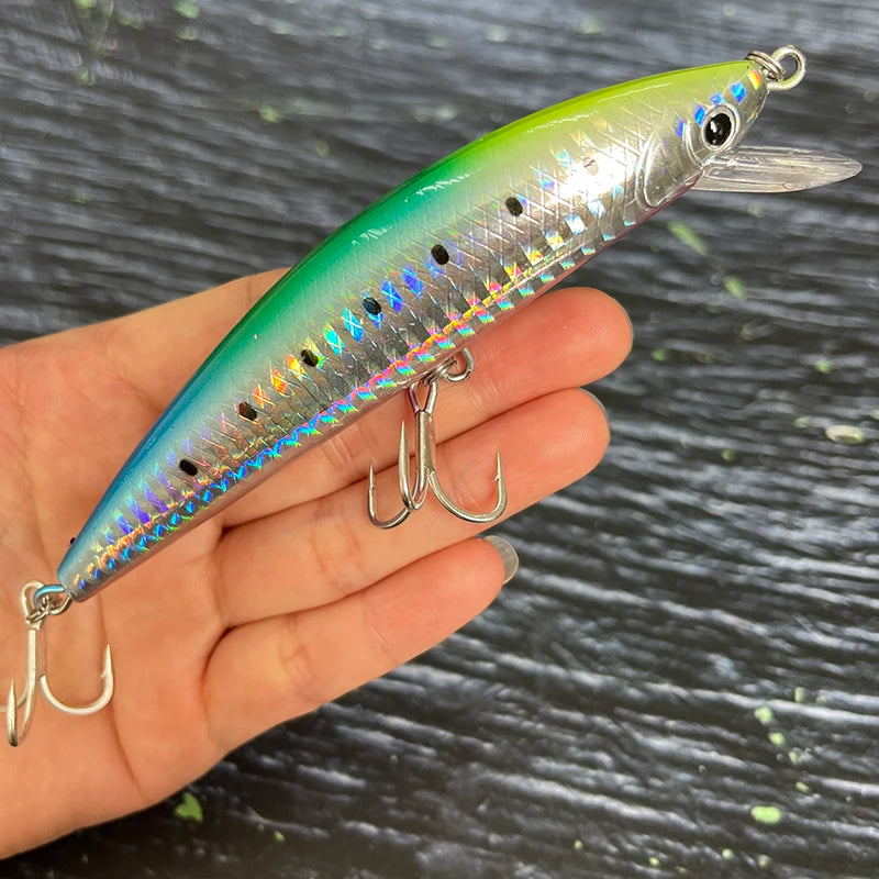 40g 120mm Heavy Sinking Minnow Lures Long Casting Artificial Hard Baits Seabass Trout Swimbait Pesca Wobbler Fishing Equipment