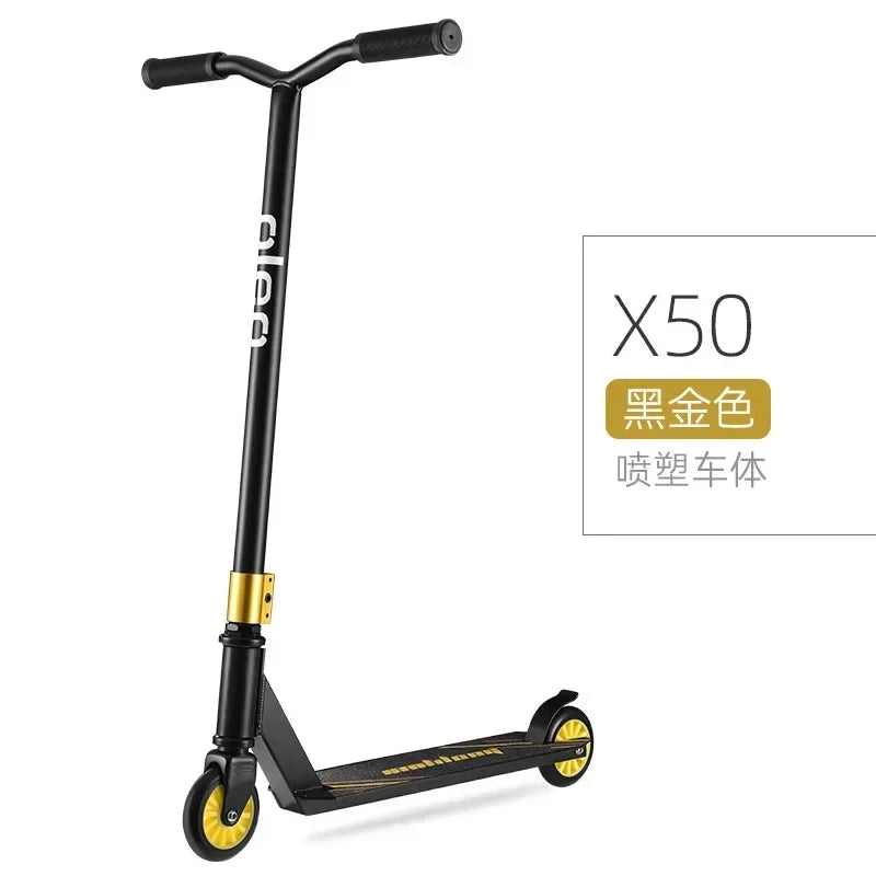 Scooters Scooter 6-12 Years Old Teenagers Two-Wheel Street Brush Fancy Racing Bicycle Pedal Entry-Level Stunt Scooter
