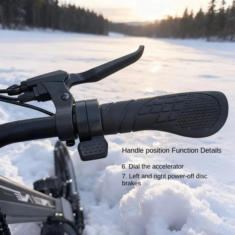 All-terrain snow scooters for mountain climbing and ice fishing, electric bikes
