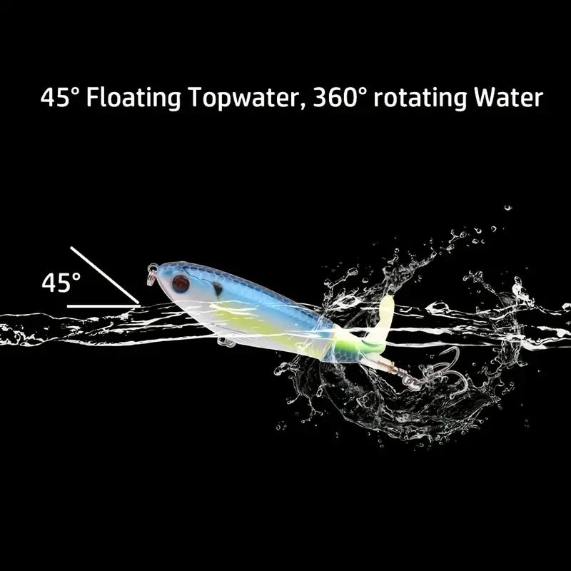 Fishing Lures  With Floating Rotating Tail Topwater Bait Freshwater Saltwater Lures For Carp Bass Pike 10.5cm/17g