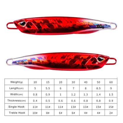Fishing Lure 10g15g20g30g40g60g Trolling Artificial Hard Bait Bass Casting Jigging Fish Lure Sinking Spoon Tackle Metal Jig